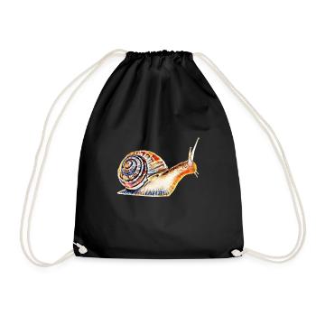 slug - Drawstring Bag - black - Front