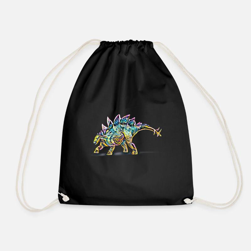 Stegosaurus - Turnbeutel - Schwarz