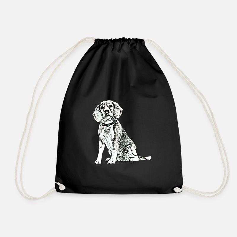 Beagle - Turnbeutel - Schwarz