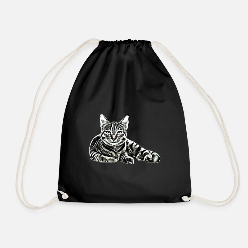 Katze - Turnbeutel - Schwarz