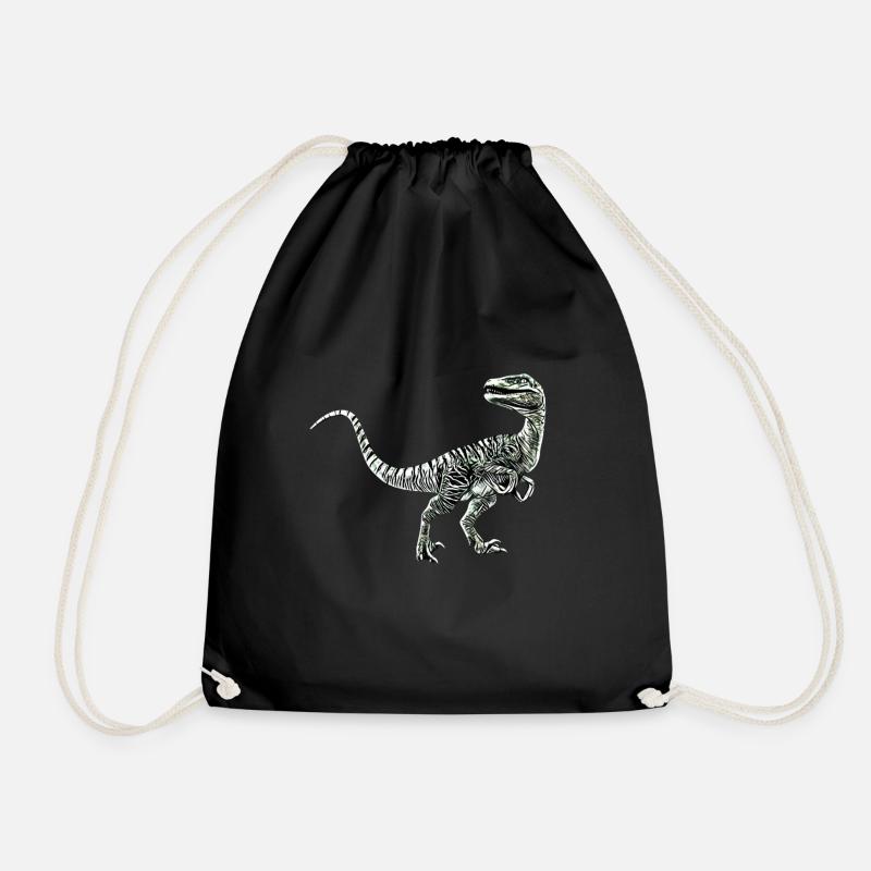 Velociraptor - Turnbeutel - Schwarz