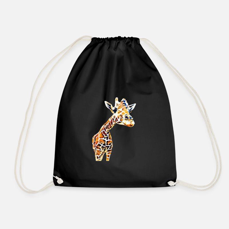 Giraffe - Turnbeutel - Schwarz