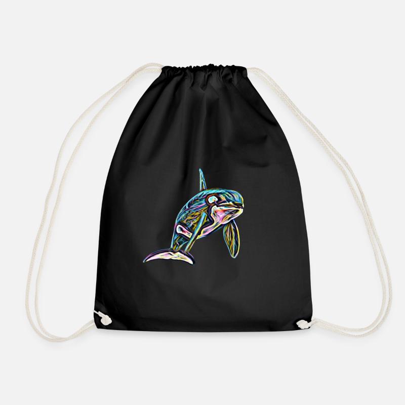 Orca - Drawstring Bag - black