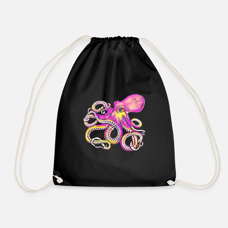 Octopus - Turnbeutel - Schwarz