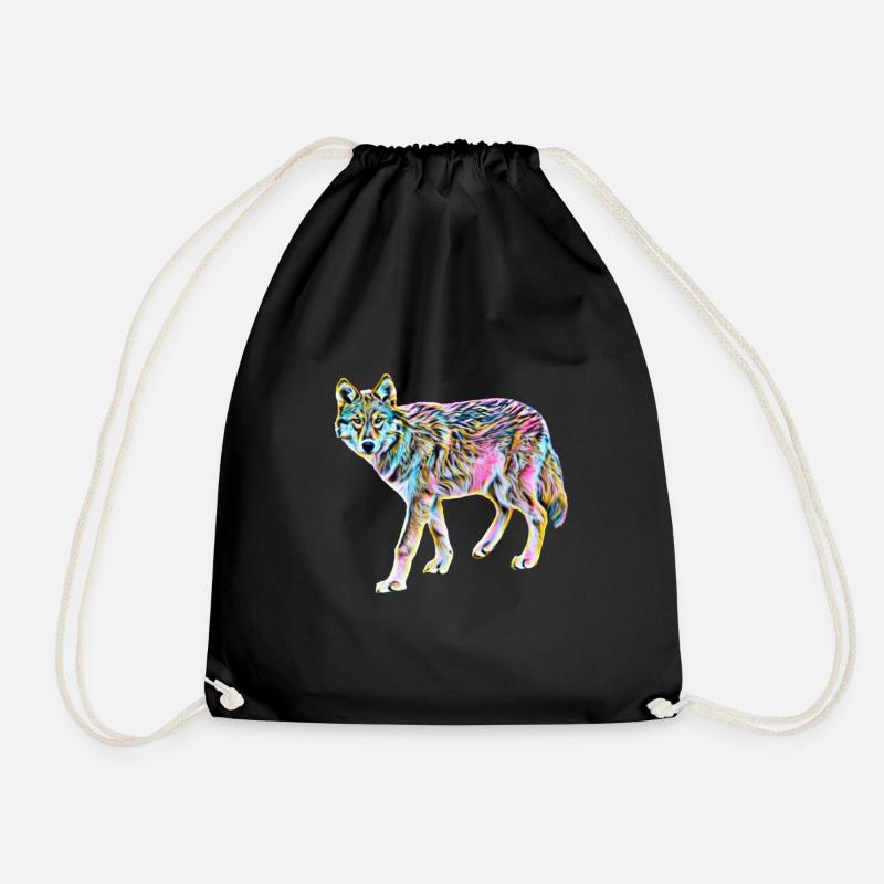 Wolf - Turnbeutel - Schwarz