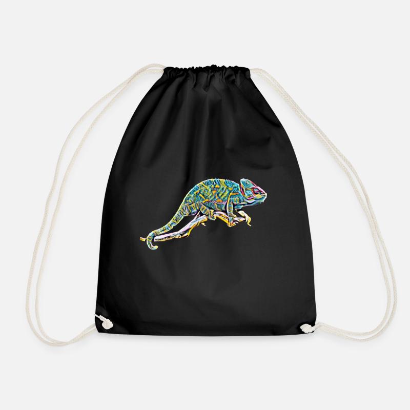 chameleon - Drawstring Bag - black