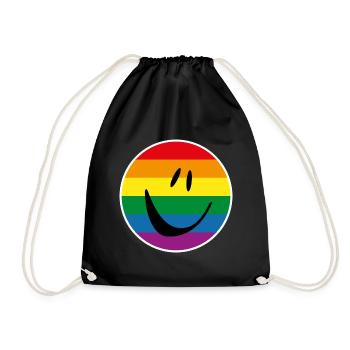 LGBT Gay Gay Lesbian Bi - Drawstring Bag - black - Front