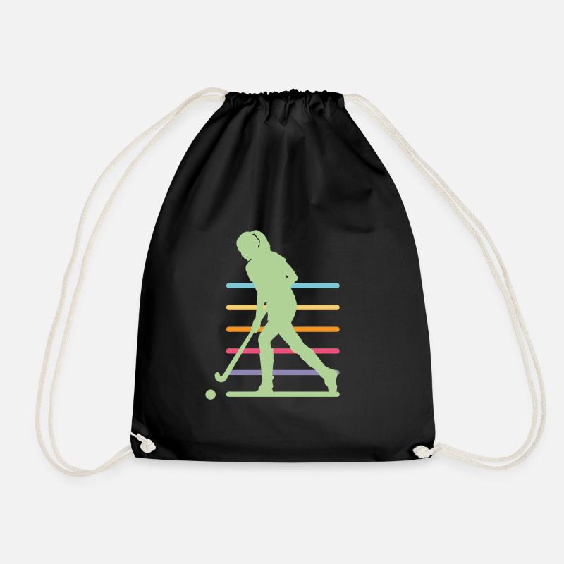 Hockey player - Drawstring Bag - black