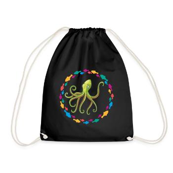 Pieuvres vert - Sac de sport léger - noir - Devant