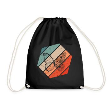 Papillon Retro Style Vintage - Sac de sport léger - noir - Devant