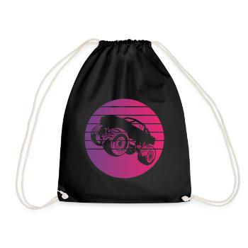 Monster Truck Retro Style Vintage - Drawstring Bag - black - Front