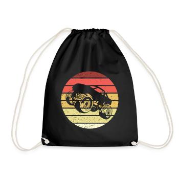 Monster Truck Retro Style Vintage - Drawstring Bag - black - Front