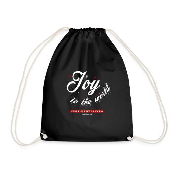 Joy to the world - christian christmas - Drawstring Bag - black - Front