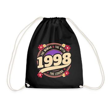 Femme 1998 La Légende 25 Ans Anniversaire - Sac de sport léger - noir - Devant