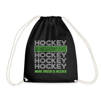 Hockey Field hockey Hockey players Artificial turf hockey - Drawstring Bag - black - Front