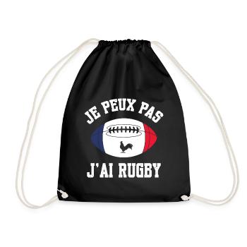 Je Peux Pas J'ai Rugby - Sac de sport léger - noir - Devant
