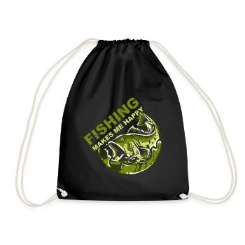 angler - Drawstring Bag - black - Front