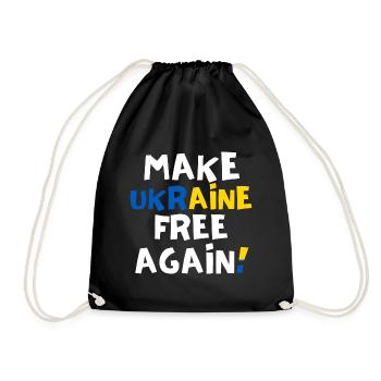 Free Ukraine - Drawstring Bag - black - Front