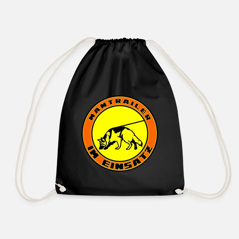 Mantrailer in action Old German Shepherd - Drawstring Bag - black