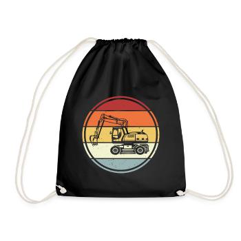 Excavatrice - Sac de sport léger - noir - Devant