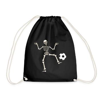 Skeleton Football - Drawstring Bag - black - Front