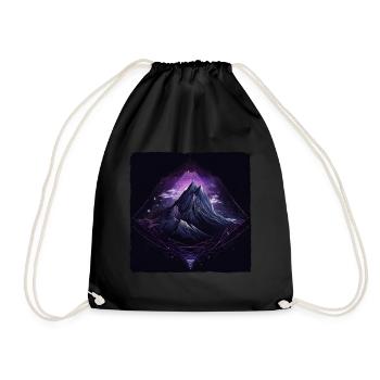 Mountain - Drawstring Bag - black - Front