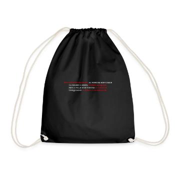 La vie en noir (poème) - Sac de sport léger - noir - Devant
