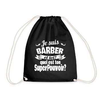 je suis barber - Sac de sport léger - noir - Devant