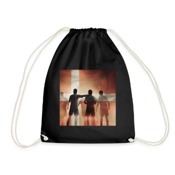 Football Team Denmark - Drawstring Bag - black - Front