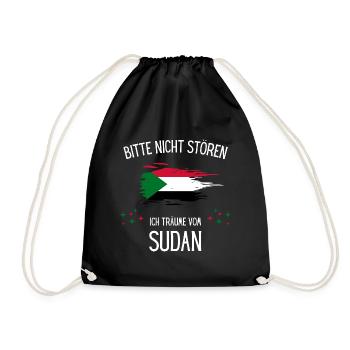 Bitte nicht stören ich träume vom Sudan - Turnbeutel - Schwarz - Vorne