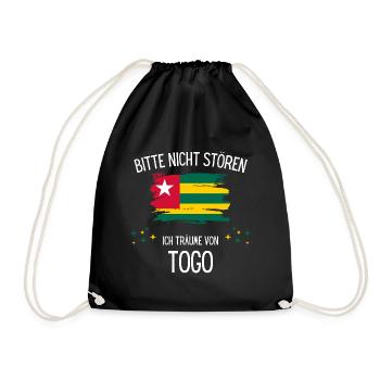 Bitte Nicht Stören Ich Träume Von Togo - Turnbeutel - Schwarz - Vorne