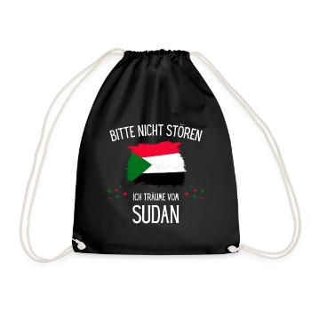 Bitte nicht stören ich träume vom Sudan - Turnbeutel - Schwarz - Vorne