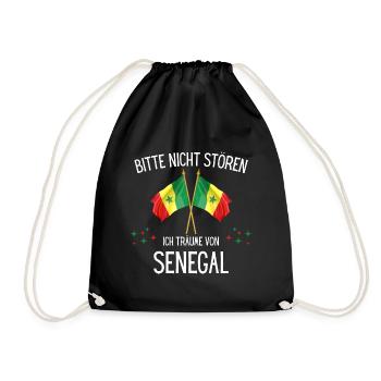 Bitte Nicht Stören Ich Träume Von Senegal - Turnbeutel - Schwarz - Vorne