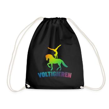 Voltigieren - Turnbeutel - Schwarz - Vorne