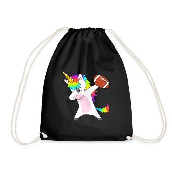Tamponner football licorne - Sac de sport léger - noir - Devant