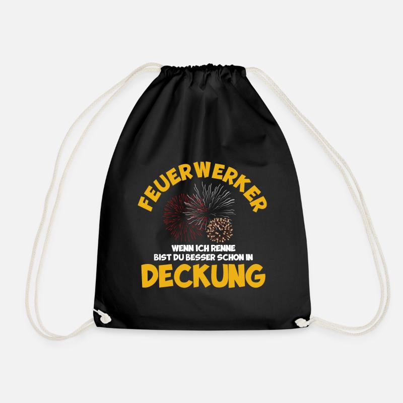 Feuerwerker Feuerwerk Pyrotechniker Geschenk - Turnbeutel - Schwarz
