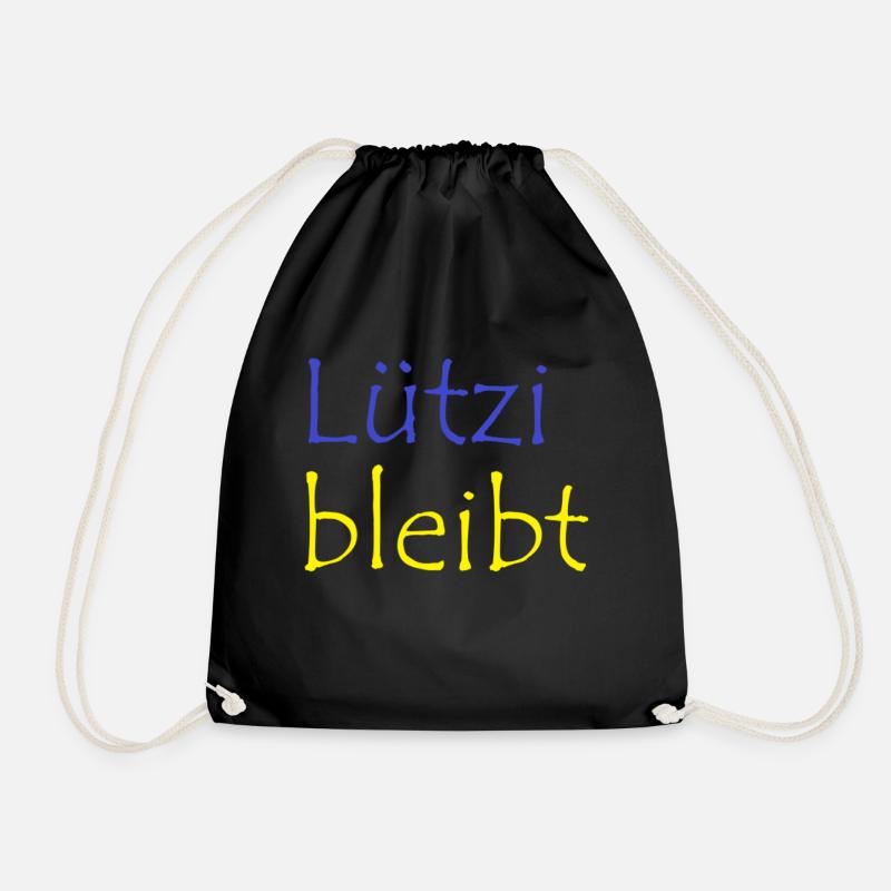 Lützerath Protestanten Spruch Lützi bleibt - Turnbeutel - Schwarz