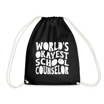 World’s okayest school counselor - Turnbeutel - Schwarz - Vorne