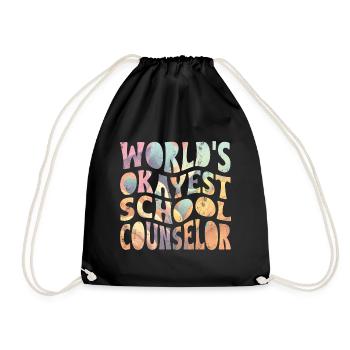 World’s okayest school counselor - Turnbeutel - Schwarz - Vorne