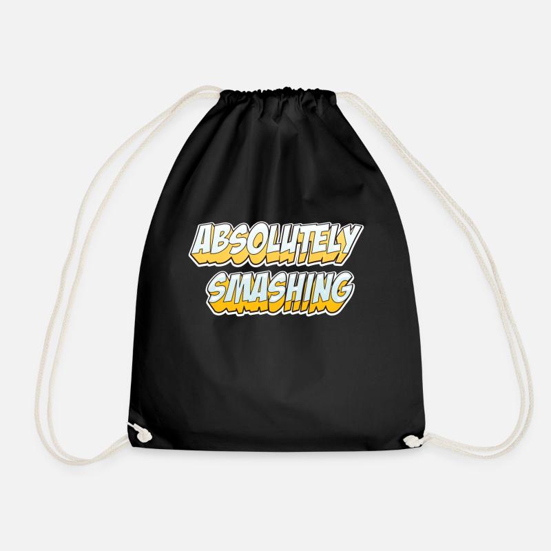 Absolutly smashing - Drawstring Bag - black
