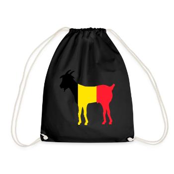 Flag of Belgium GOAT - GOAT - Drawstring Bag - black - Front