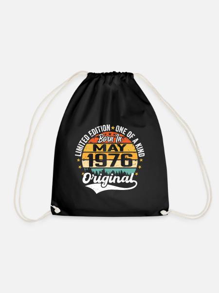 Mai 1976 Geburtstagsgeschenk geboren im Mai 1976 - Turnbeutel - Schwarz