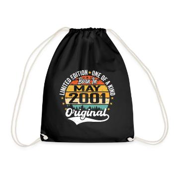 Mai 2001 Cadeau d’anniversaire né en Mai 2001 - Sac de sport léger - noir - Devant
