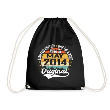 Mai 2014 Cadeau d’anniversaire Né en Mai 2014 - Sac de sport léger - noir - Devant