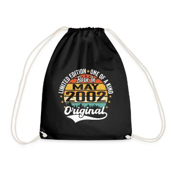 Mai 2002 Cadeau d’anniversaire né en Mai 2002 - Sac de sport léger - noir - Devant