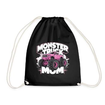 Monster Truck Mom für Frauen und Mädchen - Turnbeutel - Schwarz - Vorne