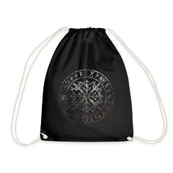 Valknut, symbole Odin, runes | Viking Nordique - Sac de sport léger - noir - Devant