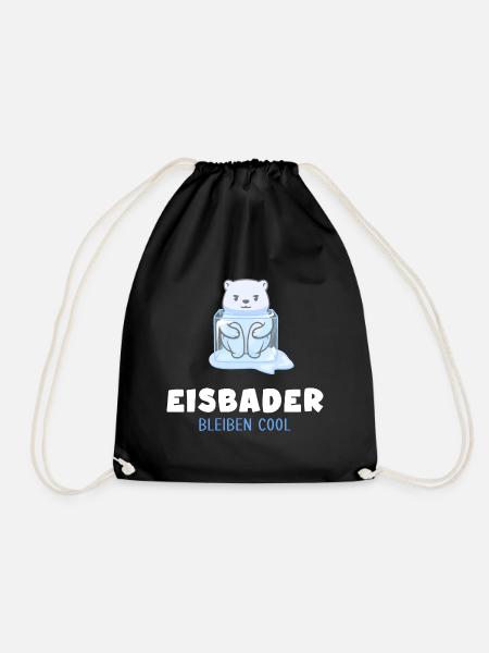 winterschwimmen eisbad winterbader kälteresistent - Turnbeutel - Schwarz