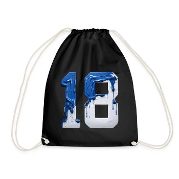 NON. 18 NUMÉRO 18 BLEU BLANC 18E ANNIVERSAIRE - Sac de sport léger - noir - Devant