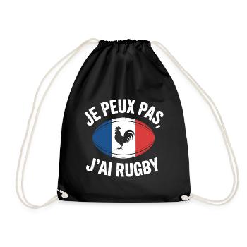 Je Peux Pas J'ai Rugby - Sac de sport léger - noir - Devant